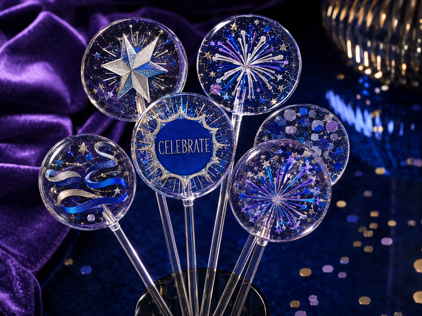 블루 바이올렛 CELEBRATE 식용 이미지 롤리팝